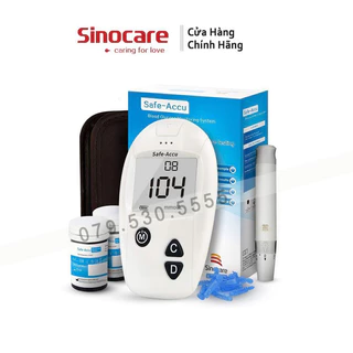 Máy Đo Đường Huyết Sinocare Safe Accu (tặng kèm 25 Que + 25 kim trích máu)