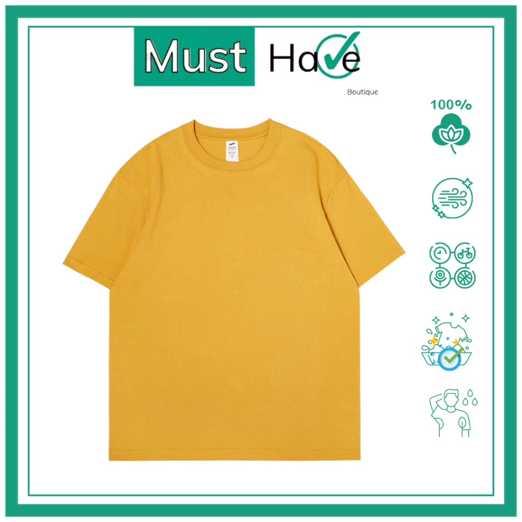 Áo thun, áo phông trơn Must Have Unisex 100% cotton form rộng, thời trang xu hướng cá tính, dễ thương