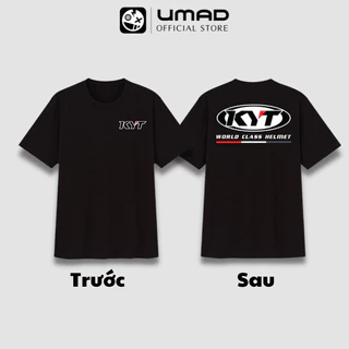 Áo thun UMAD Racing boy mẫu KYT V.4 cổ tròn tay ngắn màu đen có big size 4XL 100kg mẫu Biker xe độ, xe đua rcb