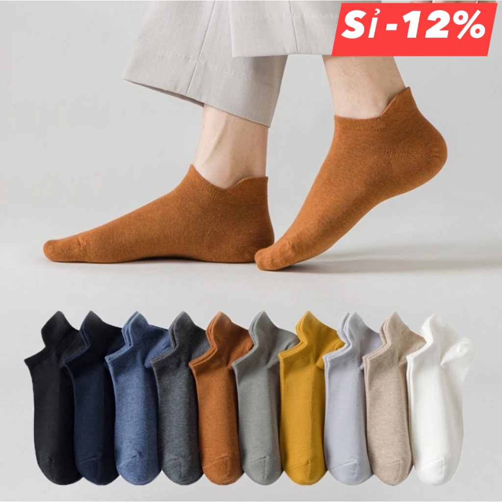 Tất vớ nam cổ ngắn đệm gót cao chất mềm thoáng khí,DỄ CHỊU ,TIỆN LỢI