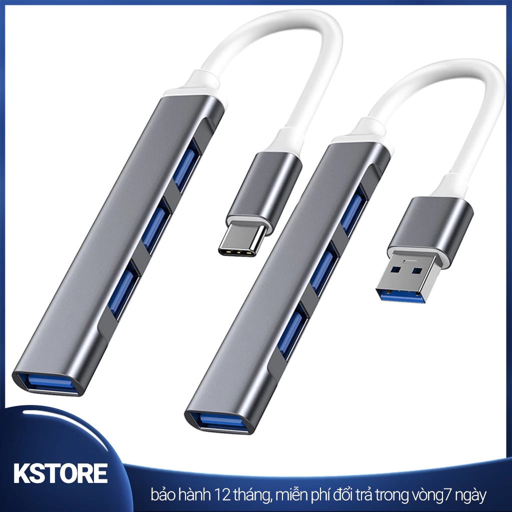 Bộ Hub Chia 4 Cổng USB 3.0 Type C Cho Laptop Máy Tính