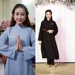 ĐỒ LAM ĐI CHÙA - ÁO TRÀNG NAM NỮ VẢI SILK VÀ KATE