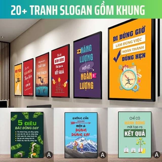 Tranh tạo động lực khẩu hiệu truyền cảm hứng văn phòng công ty nhiều mẫu chất liệu canvas cực xịn đã bao gồm khung