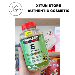 Thực phẩm chức năng bổ sung Vitamin E 400 IU Kirkland Signature 500 viên giúp làm sáng da, đẹp da