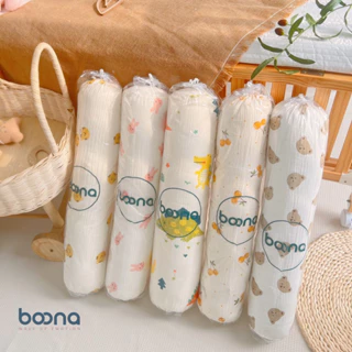 Gối ôm cho bé Boona vải xô muslin organic cao cấp mềm mại, không xù giúp bé ngủ ngon