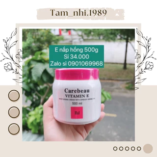Kem dưỡng da Vitamin E nắp hồng 500ml ⚡ LOẠI XỊN ⚡ Kem dưỡng da Carebeau Vitamin E hàng chuẩn Thái Lan
