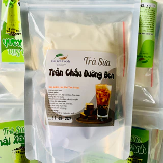 Set trà sữa tự pha Trân châu đường đen ( 6-8 ly), nguyên liệu làm trà sữaThái xanh, khoai môn, kem trứng