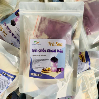 Set trà sữa tự pha trân châu khoai môn (7-9 ly) tặng kèm công thức nấu-set 350g