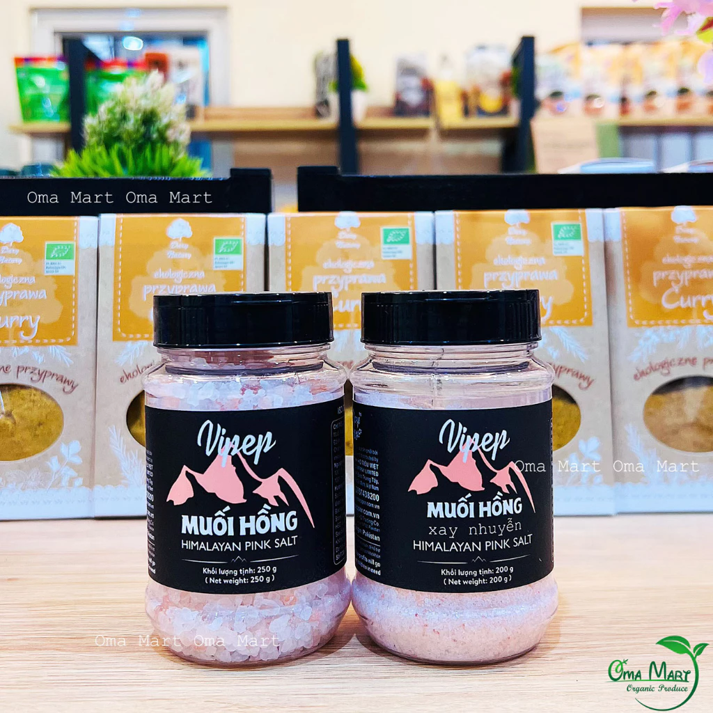 Muối hồng himalaya VIPEP (200g và 250g) nấu ăn, ngâm chân, súc miệng...