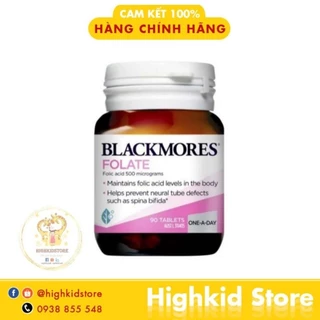 Viên uống bổ sung Axit Folic cho bà bầu Blackmores Pregnancy Folate 90 viên