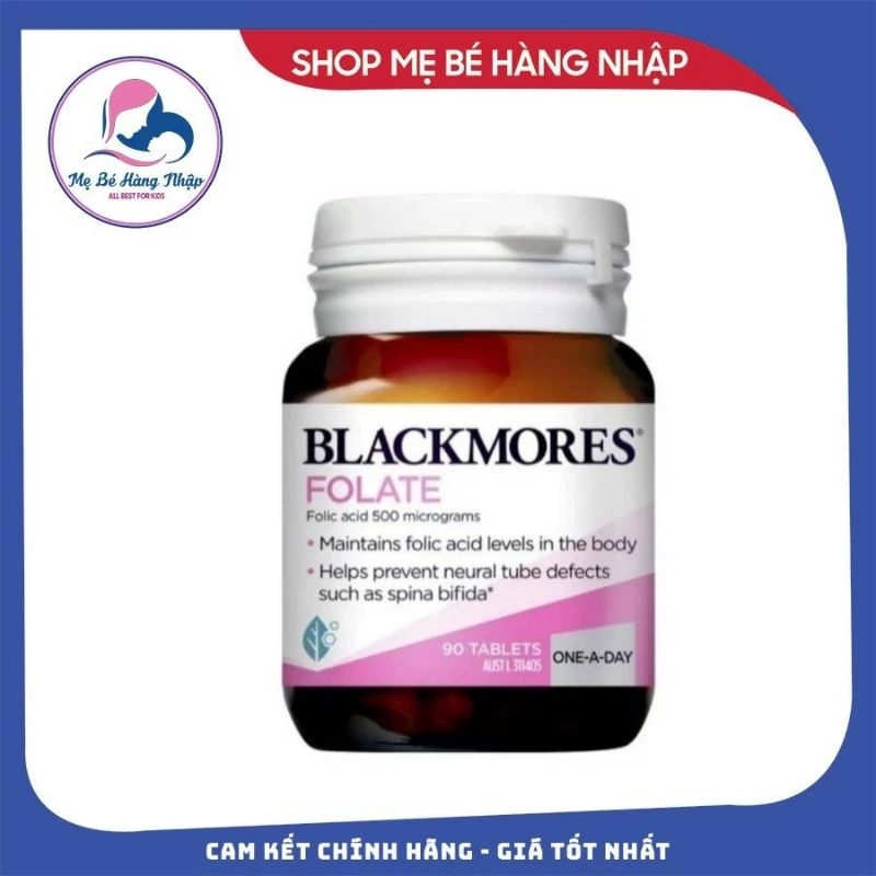 Viên uống bổ sung Axit Folic cho bà bầu Blackmores Pregnancy Folate 90 viên