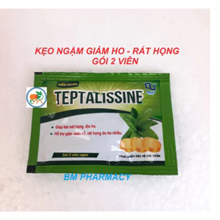 Viên ngậm TEPTALISSINE (gói 2 viên) giúp giảm ho, rát họng, khản cổ và giúp làm mát họng