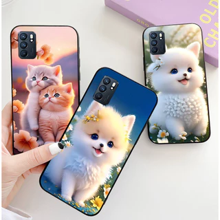 Ốp lưng oppo reno 6 4g , 5g / reno 6z / reno 6 pro / reno 6 pro plus in hình chú mèo dễ thương cute