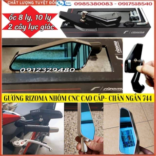 Gương Rizoma 744 Chân Ngắn - Mặt Kính Chống Chói - Thân Kính Nhôm CNC (Chính Hãng) - Kính Chiếu hậu 744 Rizoma