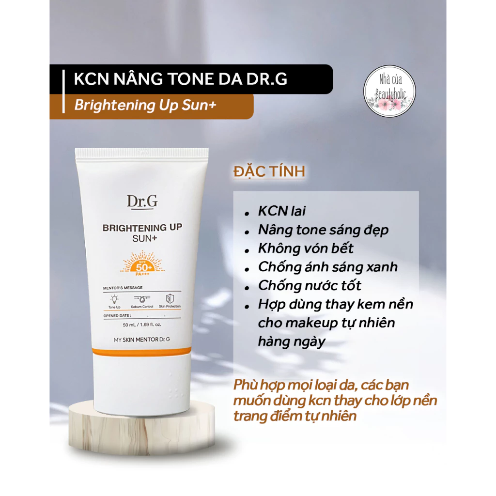 Kem chống nắng nâng tone DR.G BRIGHTENING UP SUN