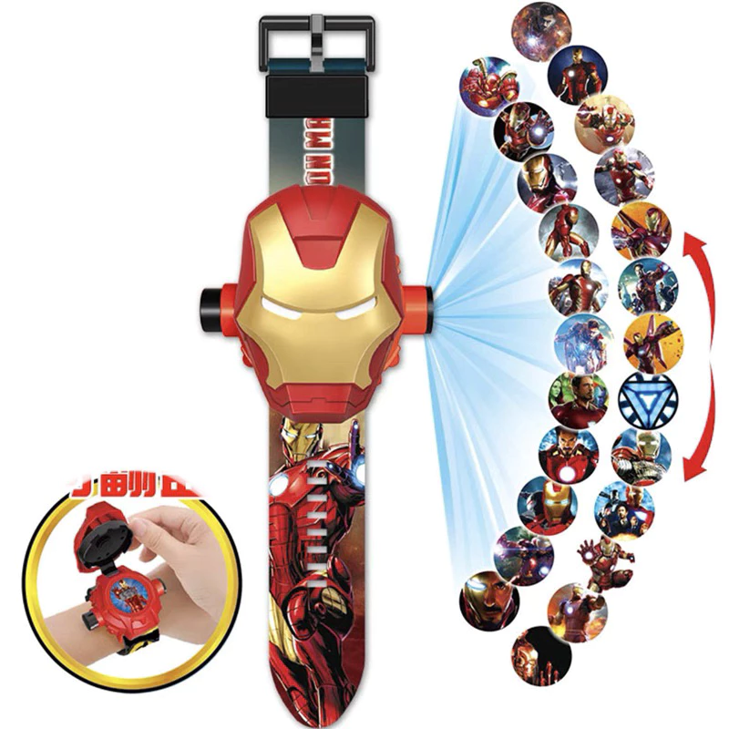 Đồ chơi đồng hồ Iron Man chiếu hình 3D (kèm pin) 3053