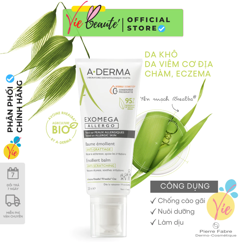 Kem Dưỡng Aderma Exomega - Kem dưỡng ẩm Aderma EXOMEGA Control Cream