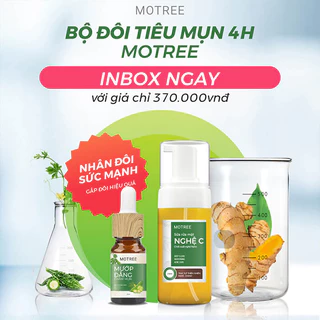 Bộ Đôi Tiêu Mụn Motree 4H - Mướp Đắng Chấm Mụn + Sữa Rửa Mặt Nghệ C - Tiêu Sưng Giảm Viêm