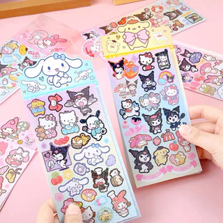 Sticker hình dán Sanrio lấp lánh chống thấm nước