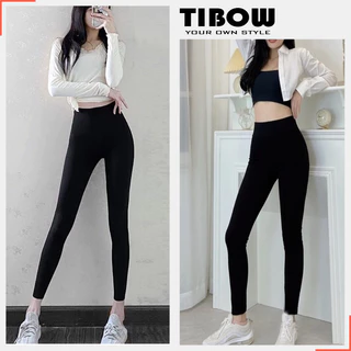 Quần Legging Dáng Dài Cạp Cao Chất Dày Dặn Nâng Mông TIBOW Q07