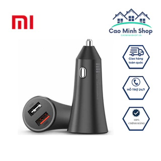 Tẩu sạc nhanh ô tô Xiaomi 2 cổng USB 37W CC06ZM cao cấp, chính hãng - Cao Minh Shop