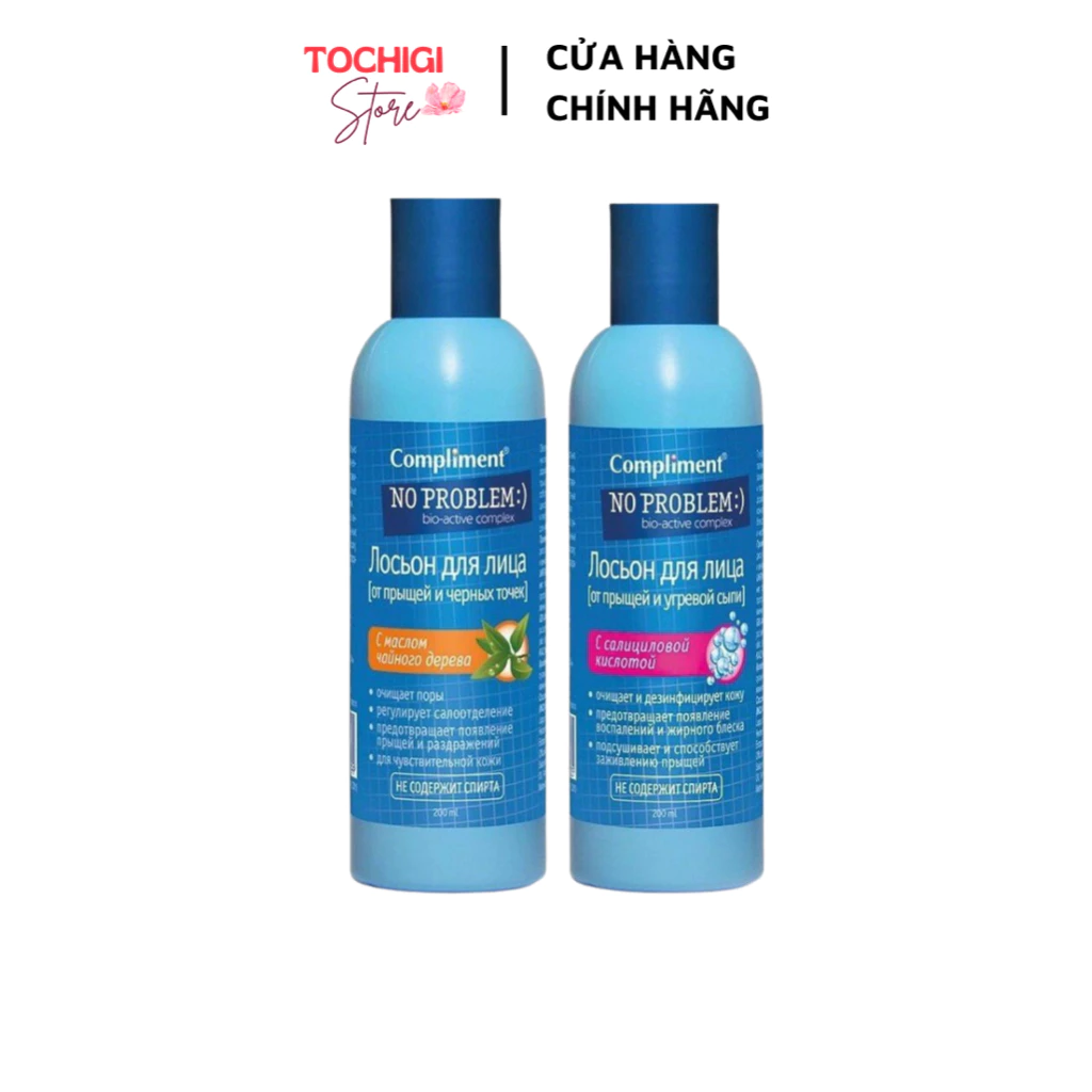 Toner Compliment No Problem làm sạch sâu, kiềm dầu, giảm mụn, mờ thâm 200ml