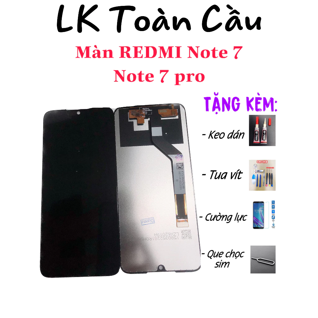 Màn hình XIAOMI redmi note 7 / redmi note 7pro / redmi note 7s New Full bộ Tặng kèm keo+bộsữachữa