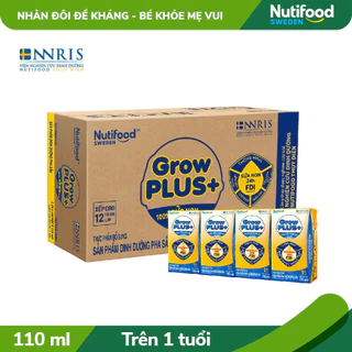 Thùng 48 Hộp Sữa Bột Pha Sẵn GrowPLUS+ Vàng - Sữa Non Tăng Đề Kháng 110ml và 180ml