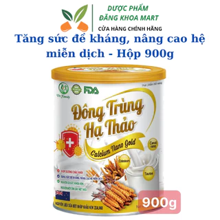 [Hộp 900g] Sữa Bột Đông Trùng Hạ Thảo Calcium Nano Gold-Tăng Sức Đề Kháng, Nâng Cao Miễn Dịch, Giúp Xương Răng Chăc Khỏe