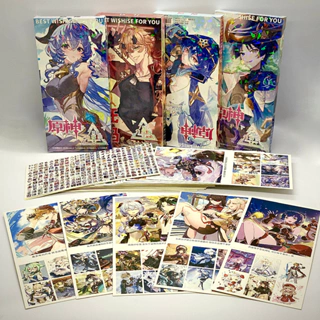 Hộp Postcard Anime Genshin Impact dễ thương