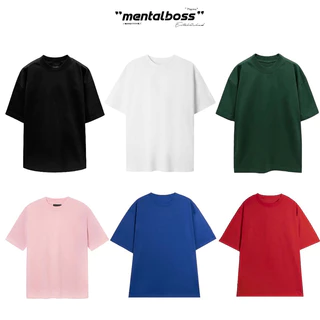 Áo phông trơn basic Mentalboss 100% cotton 250gsm unisex áo thun trơn