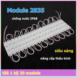 Led Hắt 3 Bóng, led modul siêu sáng 12V Vỉ 20 Thanh làm biển quảng cáo,trang trí ngoài trời