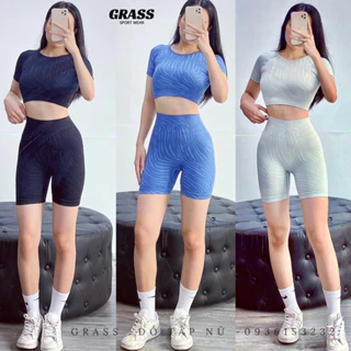 Bộ quần áo tập gym yoga BT unstop áo croptop + quần đùi chun mông cao cấp siêu thấm hút mồ hôi