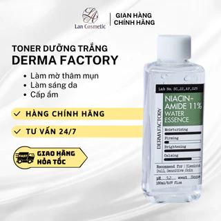 Nước hoa hồng Toner B3 Niacinamide 11% dưỡng trắng Derma Factory 150ml Se Khít Lỗ Chân Lông