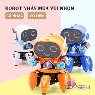 Đồ chơi Robot nhện 6 chân có đèn và nhạc Toysem cho bé - Quà tặng sinh nhật cho trẻ em