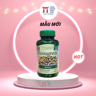 Viên Uống Lợi Sữa Cỏ Cà Ri Fenugreek Natures Aid 500mg 90 viên - Xuất xứ Anh