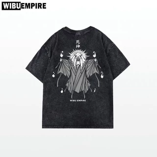 WIBU EMPIRE | Áo Thun Wash Form Rộng Shinigami | Anime Naruto - Áo Phông Wash Unisex