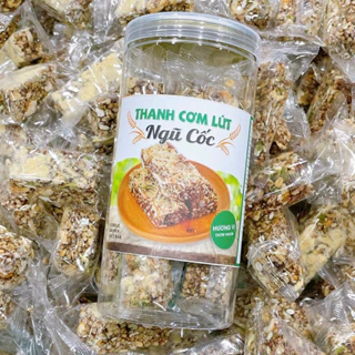 250G THANH CƠM GẠO LỨT NGŨ CỐC (Vị Chà Bông) Ăn Kiêng Không Đường- Hũ PET