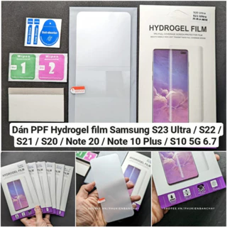 Miếng dán full màn hydrogel film ppf Samsung S24 Ultra / S23 / S22 / S21 / S20 / Note 20 10 Plus + S10 5G / FE cường lực