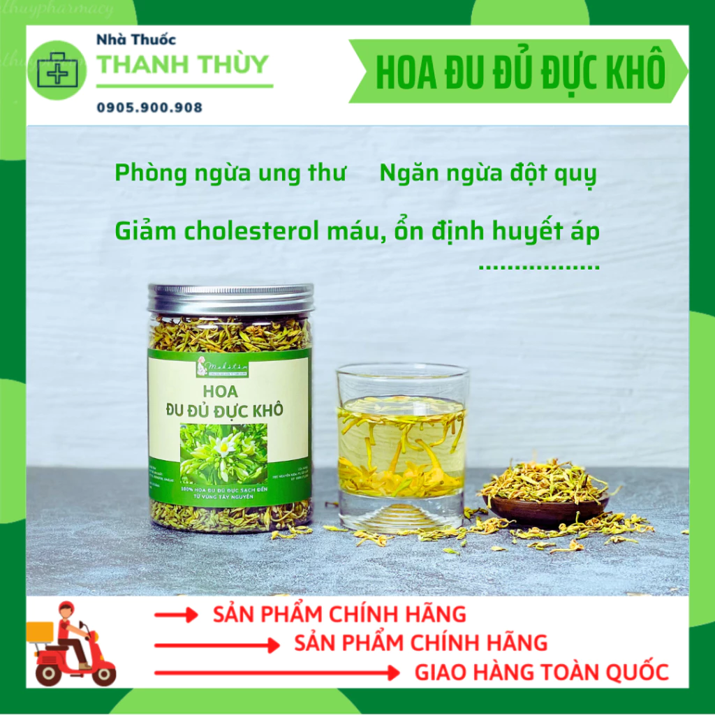 HOA ĐU ĐỦ ĐỰC SẤY KHÔ NGUYÊN CHẤT [120g] Ngừa Ung Thư, Kích Thích Tiêu Hóa, Tốt Cho Hô Hấp, Ngừa Ho, Ổn Định Đường Huyết