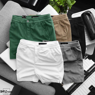 Quần Short Nam Trơn Khoá Kéo SIMPLE FASHION Chất Liệu Nhung Tăm Dáng Trẻ Trung Form Regula , 5 Màu Dễ Phối Đồ