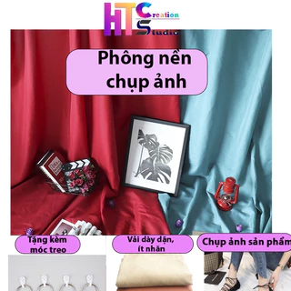 Phông vải trơn chụp ảnh, phông chụp ảnh, vải khổ lớn, phông nền quay video, livestream, (tặng kèm 4 móc treo)