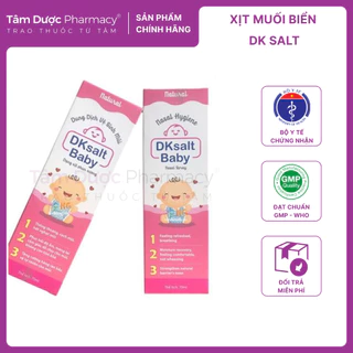 [CHÍNH HÃNG] Xịt mũi nước muối biển DK SALT baby hồng cho bé - Dung dịch vệ sinh mũi an toàn cho trẻ - Chai 70ml