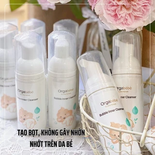 Dung dịch vệ sinh vùng kín, rửa mông cho bé Orgabebe chai mini 50ml tiện lợi