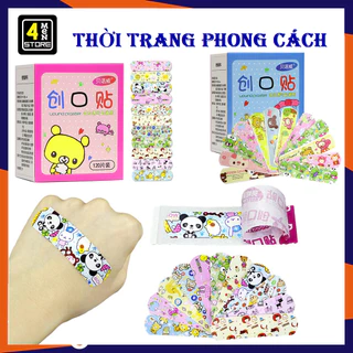 Hộp 100 Miếng Băng Cá Nhân Dán Vết Thương Cute / Miếng Băng y tế hoạt hình dễ thương chống nước bảo vệ vết thương cho bé