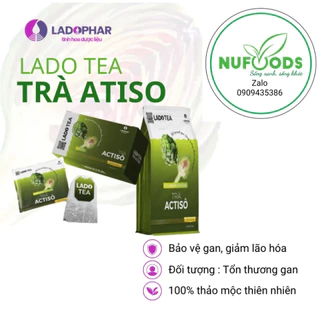 Trà actisô 100 túi lọc mới [Loại Đậm Đặc] Ladophar.Thiết kế bao bì dạng túi zip giúp bảo quản tốt.