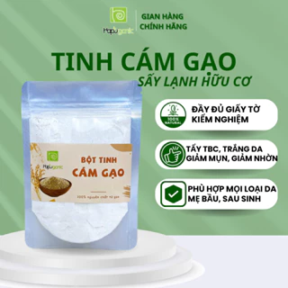 Bột Tinh Cám Gạo Nguyên Chất Hapu Organic trắng da giảm mụn tẩy tế bào chết