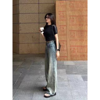 ÁO THUN CROPTOP SỌC VAI TRƠN HOTTREND 2023 DỄ PHỐI ĐỒ CR230407