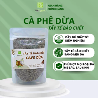 Bột Cafe Dừa Nguyên Chất HaPu Organic Tẩy Tế Bào Chết Dưỡng Trắng Da