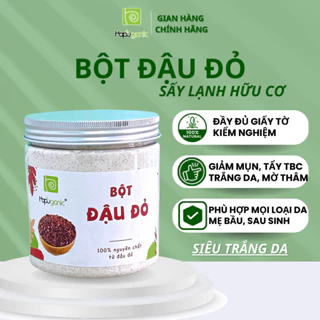 DẠNG HŨ Bột Đậu Đỏ Nguyên Chất Thiên Nhiên HaPu Organic Mặt Nạ Bột Dưỡng Trắng Da Ngừa Mụn 100G